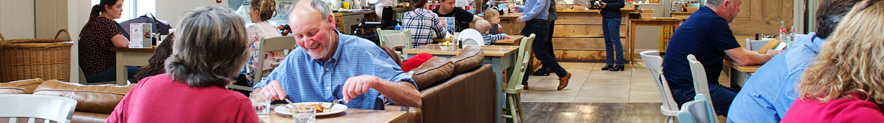 diners at denstone hall cafe