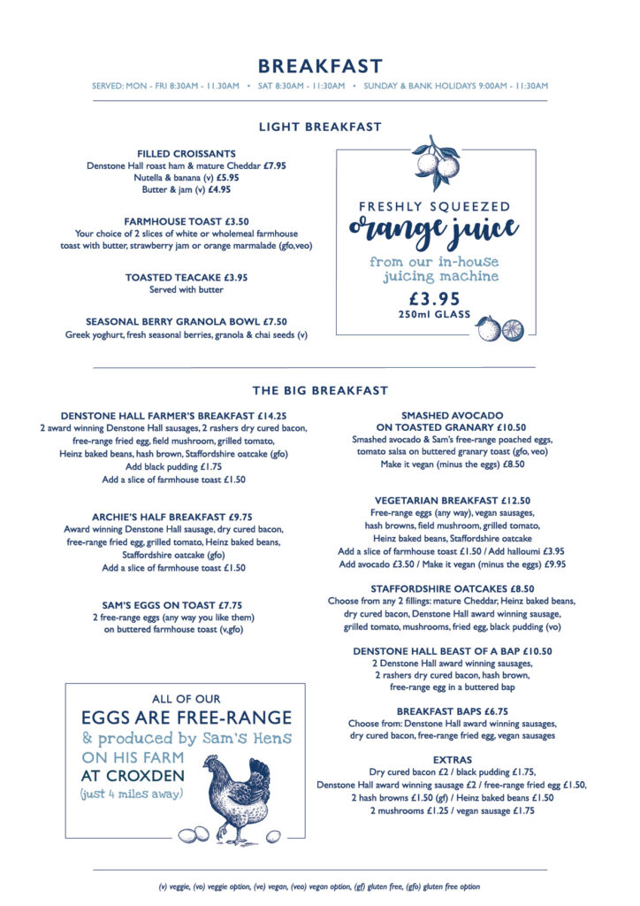 Cafe Menu 2026 Breakfast 724X1024 at Denstone Hall