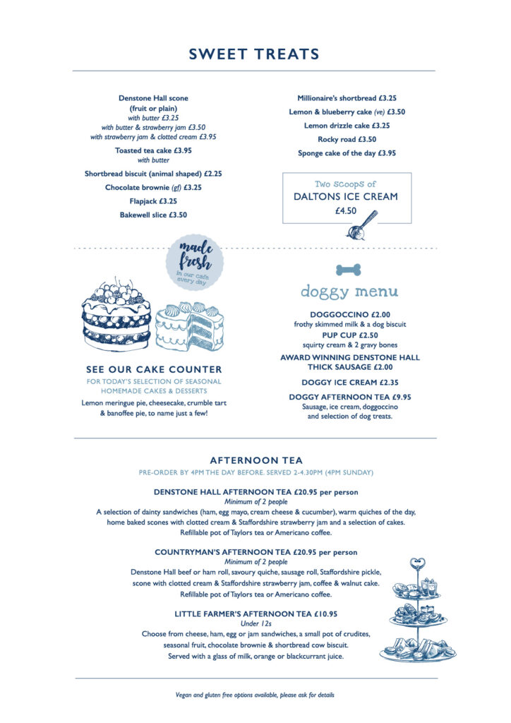 Cafe Menu 2026 Sweet Treats 724X1024 at Denstone Hall