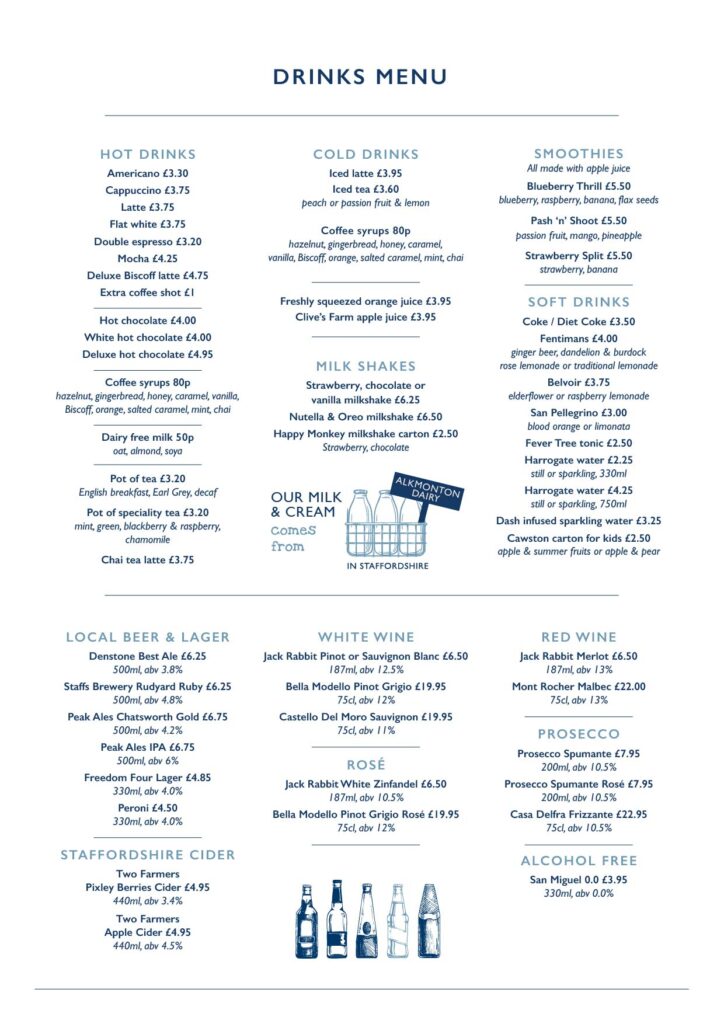 Cafe Menu 2026 V2 Drinks 724X1024 at Denstone Hall
